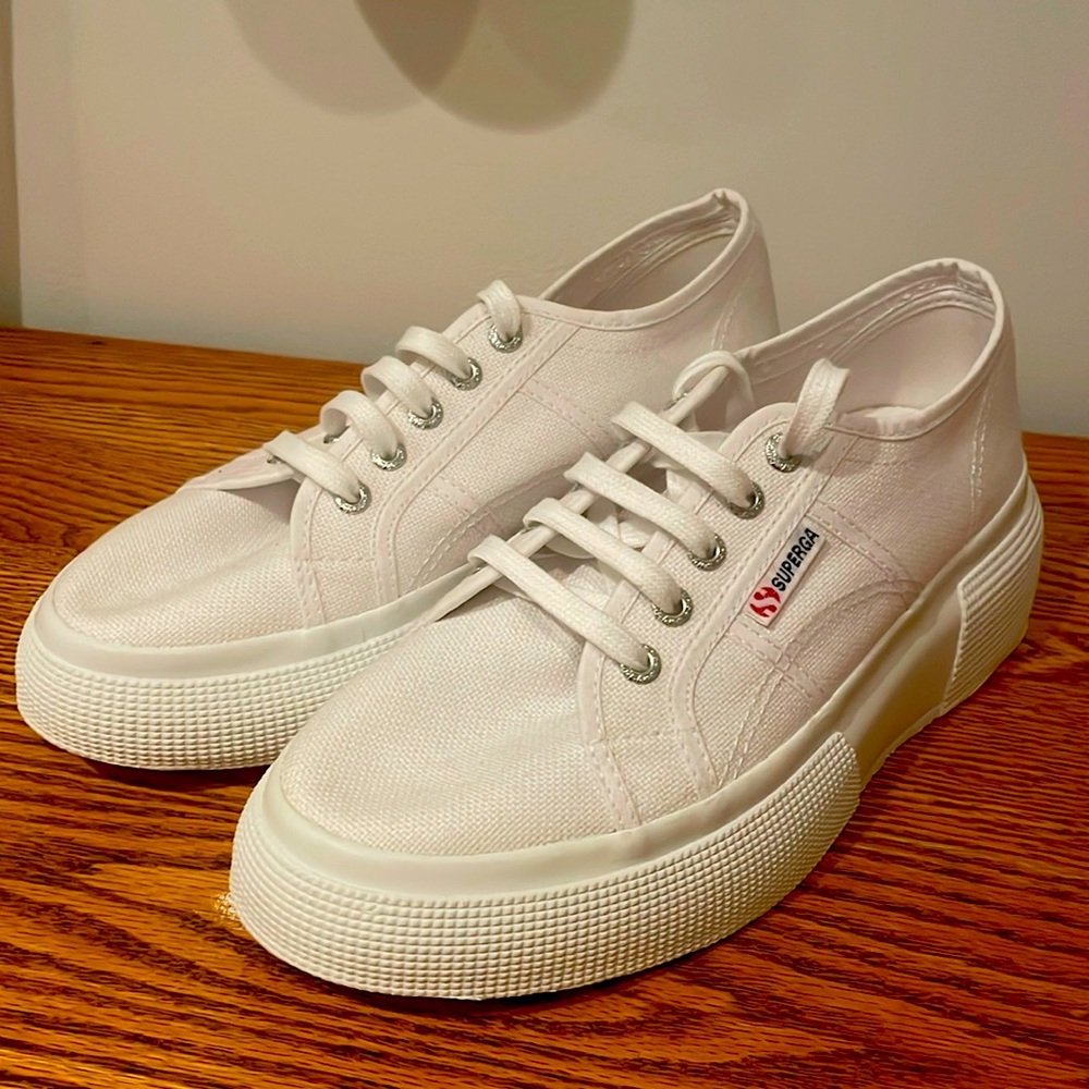 Fashionable Superga platform sneakers